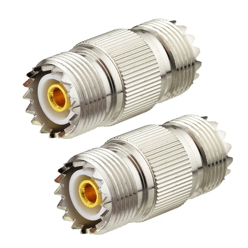 Eightwood SO239 to SO239 Coax Connector Adapter UHF Female to Female Coupler 2-Pack for CB Amateur Radio Antenna - Image 2